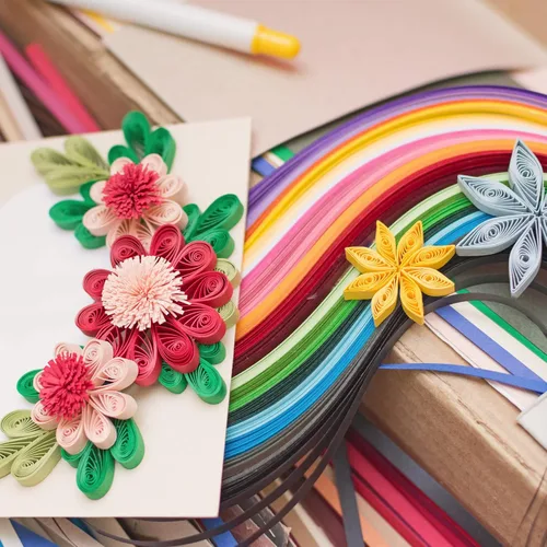 Vista 6 de PATIKIL Tiras de papel de origami, 120 piezas de 3/16 pulgadas (0.197 in), 21.3 in, tira de papel para manualidades, manualidades, Navidad, verde