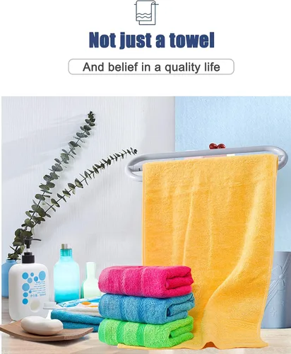 Vista 5 de MEMRUI Toallas Multicolor para Puntas de los Dedos para Baño - Toallas Faciales para Niños, 10 x 18 Pulgadas, 8 Piezas en 4