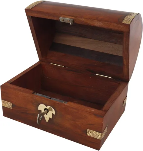 Vista 3 de Caja de dinero de madera hecha a mano para niños, adultos, niños, niñas con cerradura, alcancía de madera de gran tamaño, caja de ahorro, caja