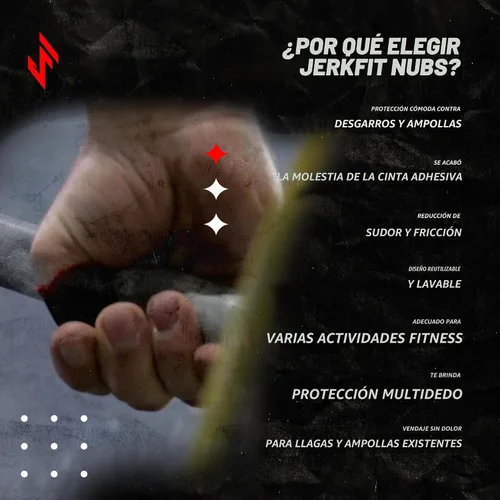 Vista 6 de JerkFit Nubs - Protector de pulgares para agarre de gancho, sin látex, reutilizable, lavable, para evitar callos, ampollas y lágrimas, para Negro