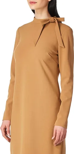 Vista 2 de Calvin Klein Vestido de manga larga para mujer con detalle de lazo en el cuello