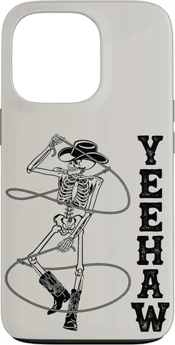Vista 10 de Western Cowboy Skeleton Yeehaw Rodeo Southern Country Music Case for iPhone 17