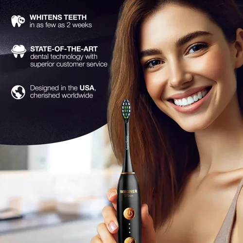 Vista 5 de Wagner Stern Edición WHITEN+. Cepillo de dientes eléctrico blanqueador con sensor de presión. Ofrece 5 modos de cepillado, 3 intensidades, 8