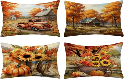 Vista 21 de Fundas de Almohada Feliz Navidad 12x12 Juego de 4 Fundas de Almohada de Terciopelo de Navidad Rosa Navidad Invierno Vacaciones Fundas de Almohada