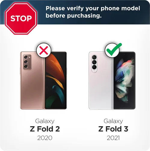 Vista 2 de DuraClip Series - Funda para Samsung Galaxy Z Fold 3 con funda de clip para cinturón (Z Flold3)