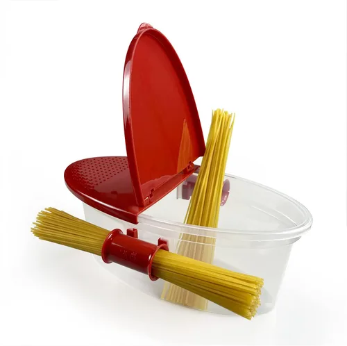Vista 2 de MOCHEE Barco de pasta para microondas con colador para pasta, arroz, verduras, pollo