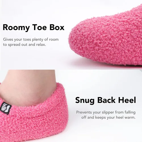 Vista 3 de RockDove - Pantuflas de vellón de estilo cerrado para mujer, ideales para interiores