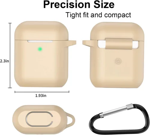 Vista 4 de Estuche de silicona para AirPods, estuche protector compatible con Airpods Serie 2 y 1 (no para estuche de carga inalámbrica)