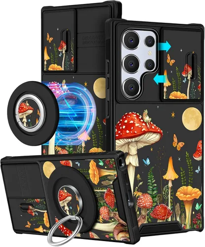 Vista 36 de Funermei Funda para teléfono Samsung Galaxy A15 5G - [2 en 1] Funda para teléfono de mujeres lindas chicas, diseño femenino de mariposa negra