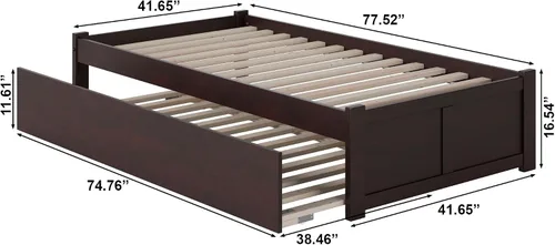 Vista 2 de Atlantic Furniture, Madera Espresso