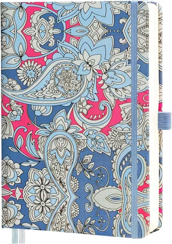 Vista 9 de Mlife Cuaderno rayado para mujeres y hombres, cuaderno de tapa dura A5 de PU para escribir, papel grueso de 100 g/m², perfecto para la universidad