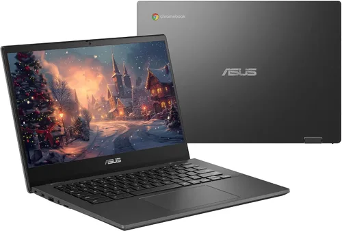 Vista 6 de ASUS Laptop Chromebook FHD LED de 14 pulgadas, procesador MediaTek Kompanio 520 de 8 núcleos, Chrome OS, Wi-Fi 6, obturador de privacidad de cámara
