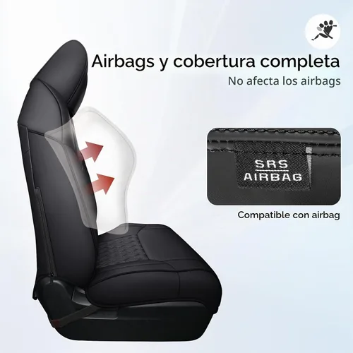 Vista 3 de Huidasource Fundas de asiento delantero para Dodge Ram 1500, 2 fundas de cojín de asiento de cuero impermeables, ajuste personalizado para Ram 1500