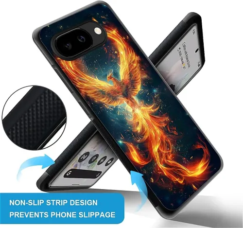 Vista 579 de Compatible con Google Pixel 4A 5G Mobile Case Creative Acrylic Panel trasero Silicona Protección Grip especialmente diseñado para Google Pixel 4A 5G