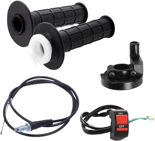 Vista 3 de Percha de palanca de freno y mango izquierdo, mango del acelerador, cable del acelerador, para XR80 XR100 CRF70 CRF80 CRF100 Pit Dirt Motor Bike