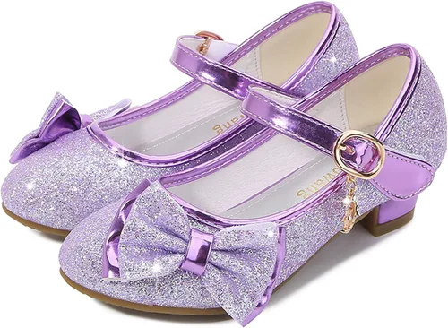 Vista 3 de Cadidi Dinos Zapatos de vestir para niñas, zapatos de fiesta de boda, zapatos de tacón Mary Jane Princesa (bebéniño pequeñoniño grande)