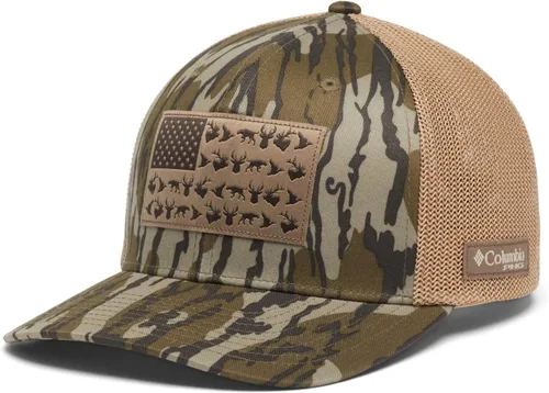 Vista 14 de Columbia Gorra unisex de malla de camuflaje PHG Signo Mossy Oak Bottomland/Negro/Phg