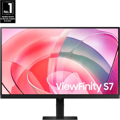 Vista 2 de [Usado] SAMSUNG Serie ViewFinity S7 (S70D) - Monitor 4K UHD de 27 pulgadas de alta resolución con HDR10, múltiples puertos, soporte de fácil