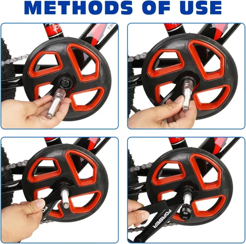 Vista 4 de Oumers Extractor de manivela de bicicleta/removedor de brazo y removedor de soporte inferior con llave inglesa/llave de 0.630 in. Kit
