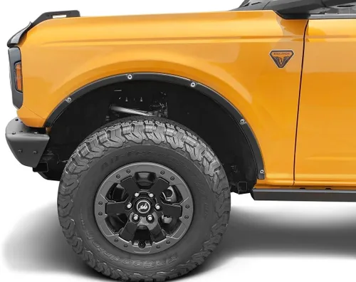 Vista 2 de Bushwacker - Kit de eliminación de guardabarros delantero y trasero Compatible con Ford Bronco 2021-2025, negro 4 piezas 14127