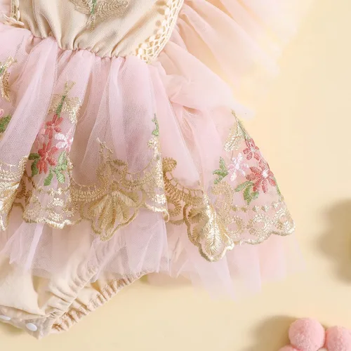Vista 7 de Ropa de bebé niña Floral Boho Lace Romper Mameluco Mameluco Mono Mono Traje Verano Ropa Bebé Niñas