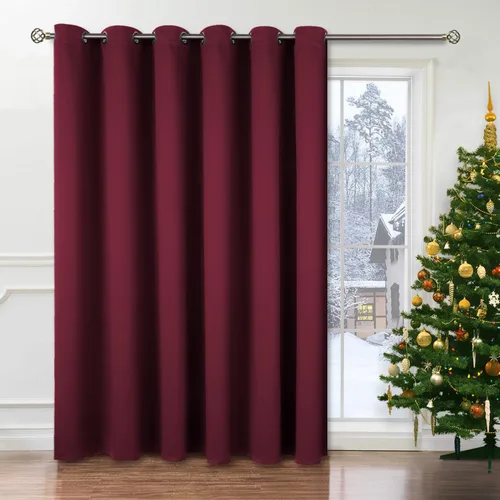 Vista 26 de BGment Cortina Oscurecedora para Puerta Corredera, Cortina Divisoria Opaca Ancha para Sala de Estar de 84 Pulgadas de Largo, Cortina Térmica de Rosa