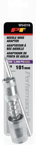 Vista 3 de Performance Tool W54216 - Adaptador de punta de aguja para pistola de engrase, 4 pulgadas, color plateado