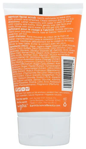 Vista 2 de EARTH SCIENCE - Exfoliante facial suave de albaricoque para todo tipo de piel (4 oz.)