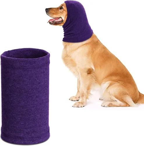 Vista 8 de Rbenxia Orejeras para Perros - Protección contra Ruido Cubiertas de Orejas con Capucha para Perros (Azul, Pequeño)