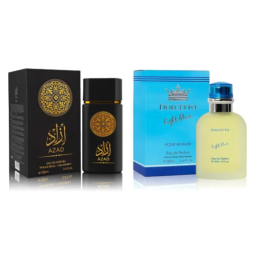 Vista 19 de Set de Perfume para Hombre AZAR, 2 x 100ml Eau de Parfum Fragancia Especiada y Amadeirada con Tabaco, Café y Vainilla Aroma Audaz y Sofisticado