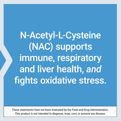 Vista 5 de Life Extension N-acetil-L-cisteína (NAC), respuesta inmune, salud respiratoria, salud hepática, NAC 600 mg, defensa antioxidante, radicales libres
