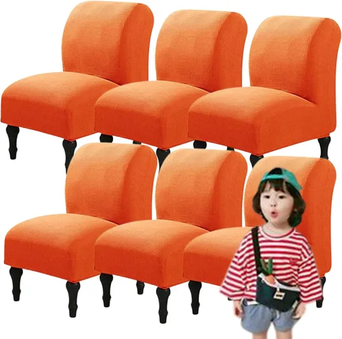 Vista 16 de Fundas elásticas para silla sin brazos, extraíbles y lavables, de elastano jacquard sin reposabrazos, protector de muebles para sala de estar, Verde