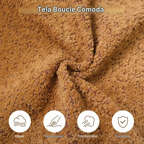 Vista 6 de VANOMi Sofá Loveseat Boucle Cloud de 89", Cómodo Sofá Boucle Tapizado de Asiento Profundo, Sofá Moderno de Mediados de Siglo para Sala de Estar