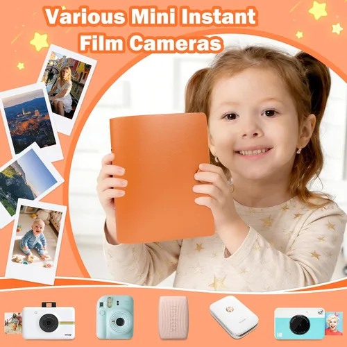 Vista 5 de Mini álbum de fotos con 360 bolsillos para cámara instantánea Fujifilm Instax Mini 12 11 9 8+ 8 LiPlay, álbum de imágenes para Polaroid Snap/Snap