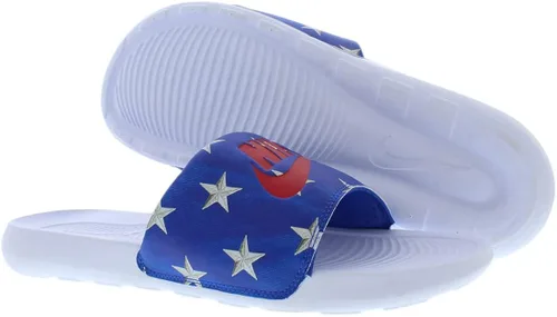 Vista 2 de Nike Victori One Slides para hombre, AzulBlanco