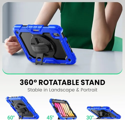 Vista 4 de SEYMAC Funda para iPad mini 7ª generación (A17 Pro) 2024/Mini 6ª generación de 8.3 pulgadas, funda protectora de cuerpo completo a prueba de golpes