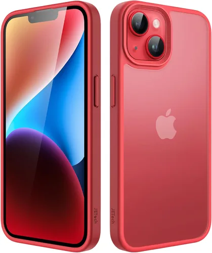 Vista 14 de JETech Funda mate para iPhone 14 de 6.1 pulgadas, a prueba de golpes, protección contra caídas de grado militar, cubierta trasera translúcida