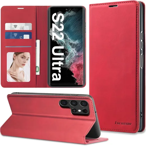 Vista 39 de Funda de piel con tapa para Samsung Galaxy Z Flip 3, con protección de bisagra, delgada y magnética tipo cartera [1 tarjetero], funda protectora a