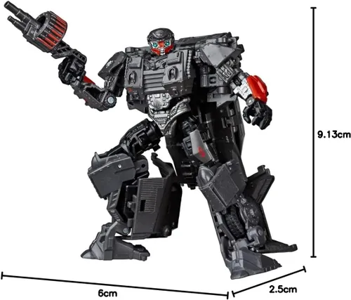 Vista 5 de Transformers Toys Studio Series 50 Deluxe The Last Knight Movie WWII Autobot Hot Rod Figura de acción – A partir de 8 años, 4.5 pulgadas