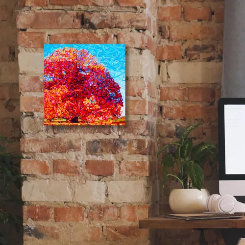 Vista 5 de Epic Graffiti 'Árbol de Buda' de Mandy Budan, arte de pared en lienzo, 12 x 12 pulgadas