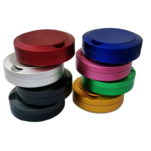 Vista 7 de Beasygocean Snus latas de aluminio color plateado 3 capas de tabaco CNC metal para embalaje Snus (plata)