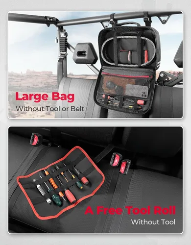 Vista 2 de Bolsa de Herramientas para Correa de Transmisión KEMIMOTO, Compatible con UTV y ATV, Tejido TPU de Gran Capacidad Resistente al Agua, Almacena