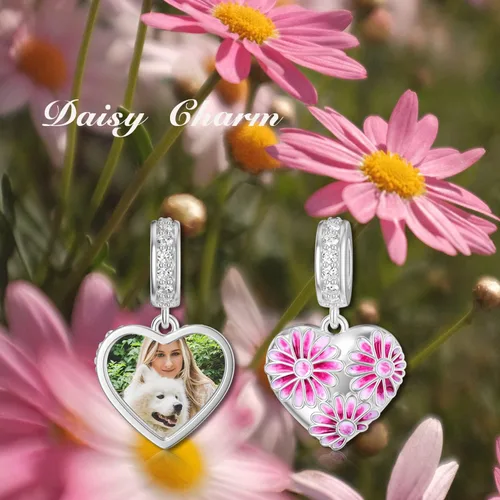 Vista 12 de LONAGO Abalorio personalizado con foto de plata de ley 925 con diseño de hueso de perro para pulsera