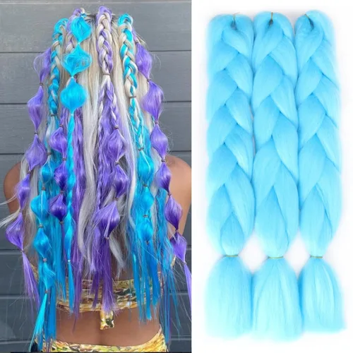 Vista 26 de Extensiones de cabello trenzado rubio natural, color rubio miel, trenzado a ganchillo, fibra sintética de alta temperatura para mujeres, 24 27#