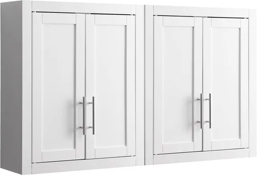 Vista 20 de Crosley Furniture Savannah Armario de almacenamiento para baño montado en la pared con estantes para medicinas, Gris