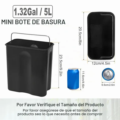 Vista 2 de SIDIANBAN Basurero de baño con tapa de bambú, cierre suave y pedal de pie, pequeño cubo de basura rectangular delgado con papelera