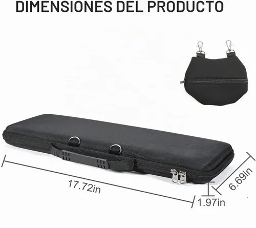 Vista 6 de RAIACE Estuche de almacenamiento duro compatible con Logitech MX Keys S/MX Keys Teclado inalámbrico iluminado avanzado.