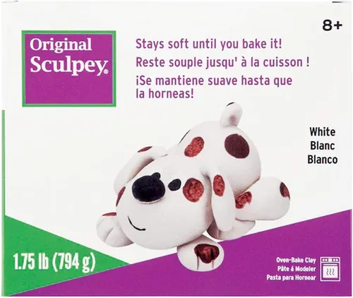Vista 9 de Sculpey Original Oven-Bake Clay, White, 1.75 lb. (Pack of 3)