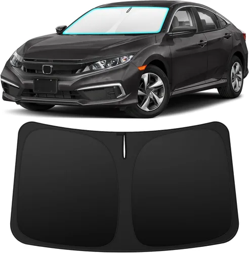 Vista 64 de INSAUTO Accesorios para parasol de parabrisas de ajuste personalizado para Acura RDX 2019-2026, parasol plegable para ventana delantera, reflector