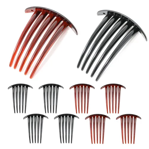Vista 8 de Honbay 6 peines de plástico con 7 dientes, accesorios para mujeres y niñas (4 pulgadas)